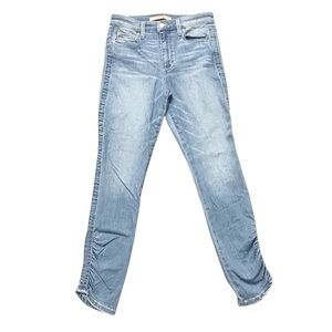 Joe’s Jeans The Charlie High rise ankle skinny with ruched ankle detail